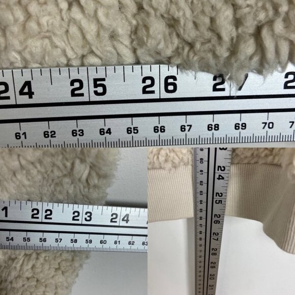 Nordstrom Zella‎ Sherpa Fleece Pullover Hoodie Size XL Beige Cream Sweater Hood - Picture 11 of 11